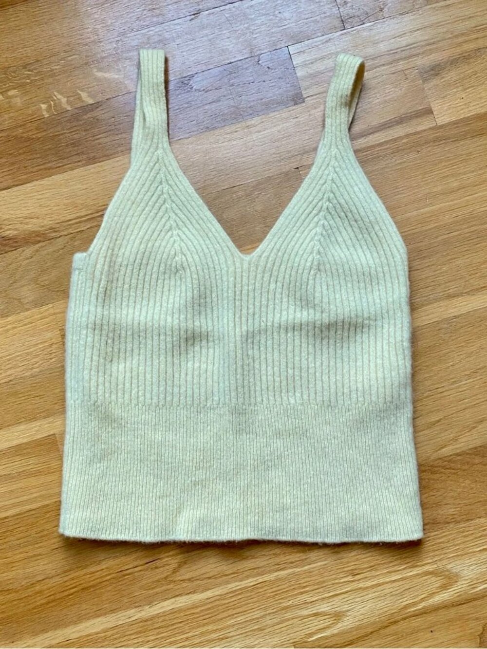 Sandro Yellow Wool Crop Tank Top Size 2 / Small-Medium